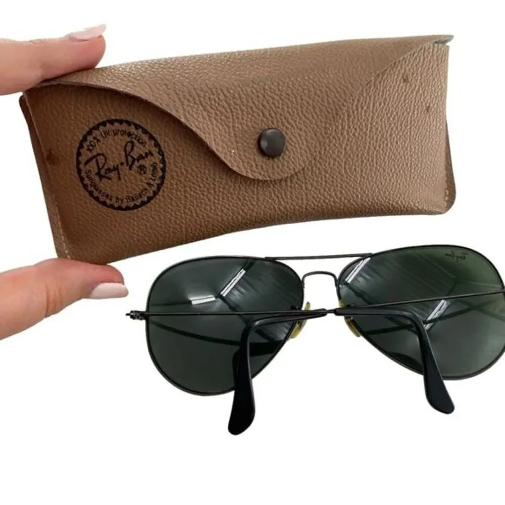 Vintage Ray Bans Classic Aviator‎ Sunglasses L2821 Black